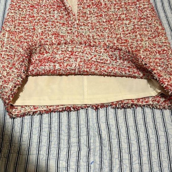 NWT Ann Taylor Textured Tweed Fringe Shift Dress size 6 - Picture 11 of 15